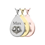Actual Nose Print Pendant - Tear Drop